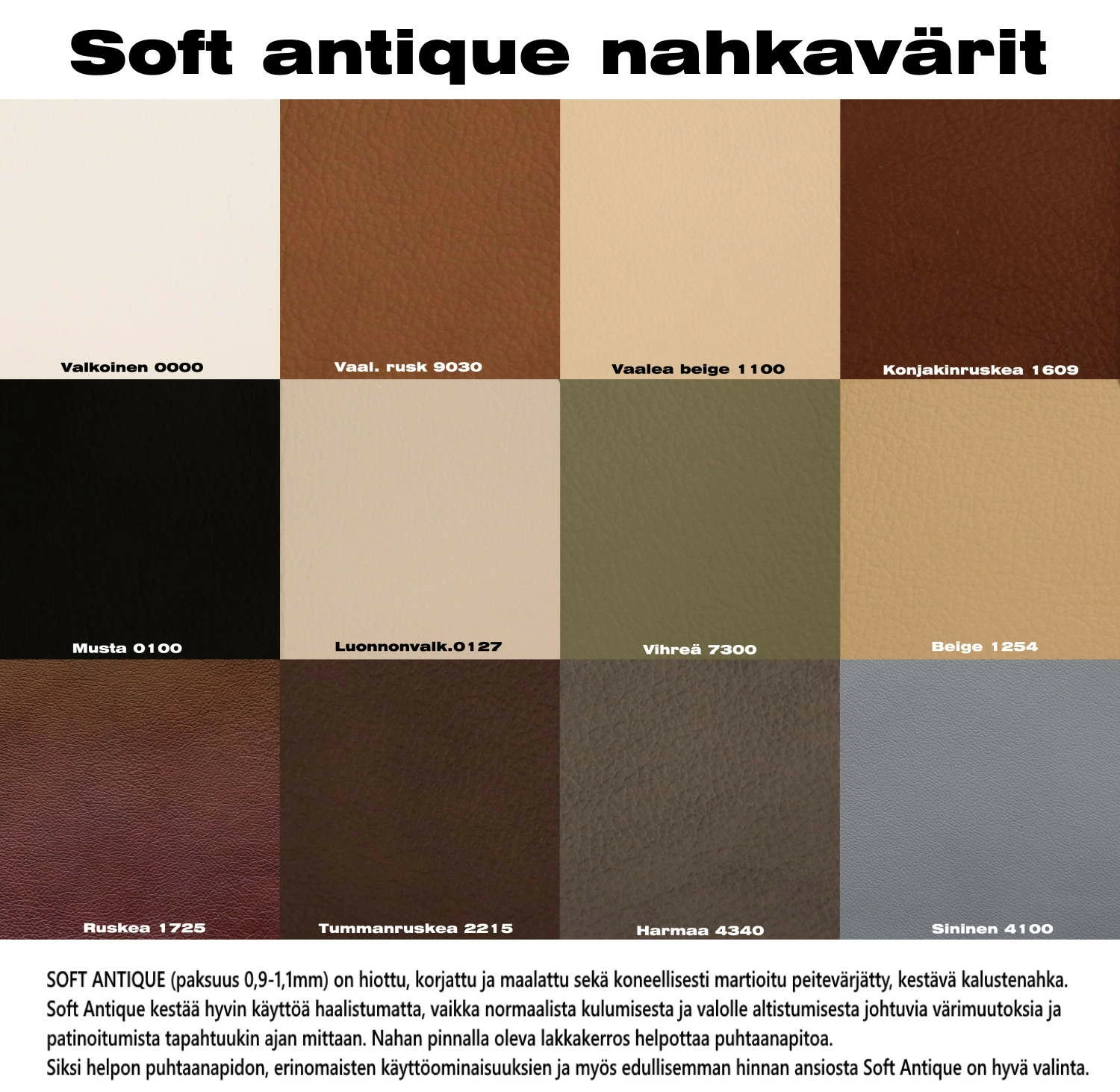 Pohjanmaan Amiral Sohvakalusto 3+1+1, Valitse Väri 3 Pohjanmaan Amiral Sohvakalusto 3+1+1, Valitse Väri - Image 3