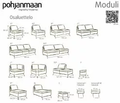Pohjanmaan Moduli- Sohvakalusto 3+2, Nahkaverhoilu, Valitse Väri 8 Pohjanmaan Moduli- Sohvakalusto 3+2, Nahkaverhoilu, Valitse Väri -Makuuhuone Myyntikauppa 2000058491 40 Pohjanmaan Moduli sohvakalusto 40 1