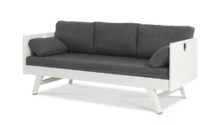 Notte Vuodesohva 190 Cm, Valkoinen, Harmaa Patjasarja.