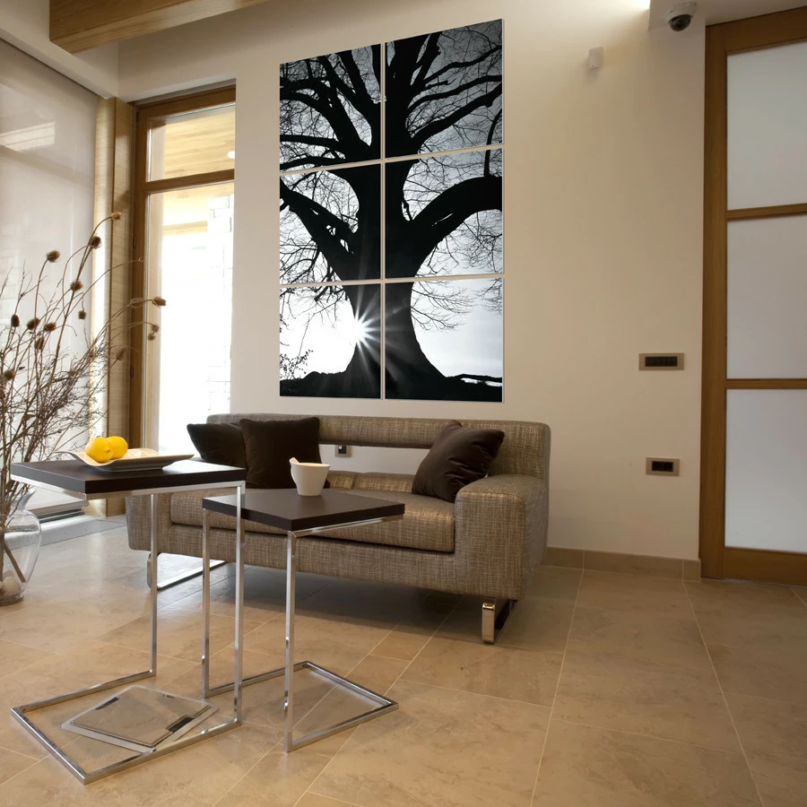 Sisustustaulu- Mustavalko Puu, Iso 6-osainen. 2 Sisustustaulu- Mustavalko Puu, Iso 6-osainen. - Image 2