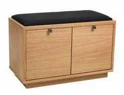 Rowico Confetti- Penkki Laatikoilla 70cm, Tammi/musta Istuin