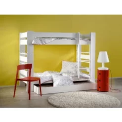 Unipuu-kerrossänky 90cm. Valkoinen.