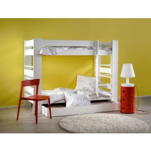 Unipuu-kerrossänky 90cm. Valkoinen. 1 Unipuu-kerrossänky 90cm. Valkoinen.