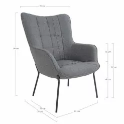 House Nordic Glasgow Nojatuoli Harmaa -Makuuhuone Myyntikauppa 2000132816 50 House Nordic Glasgow 50 2